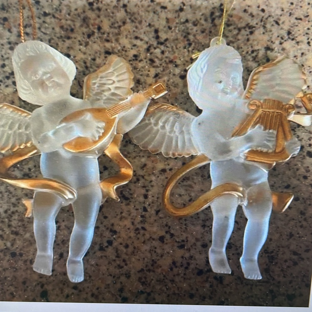2 Musical angel ornaments